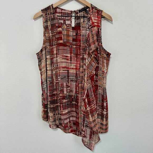 WHBM Asymmetrical Ruffle Tank Top Size L - Picture 1 of 5